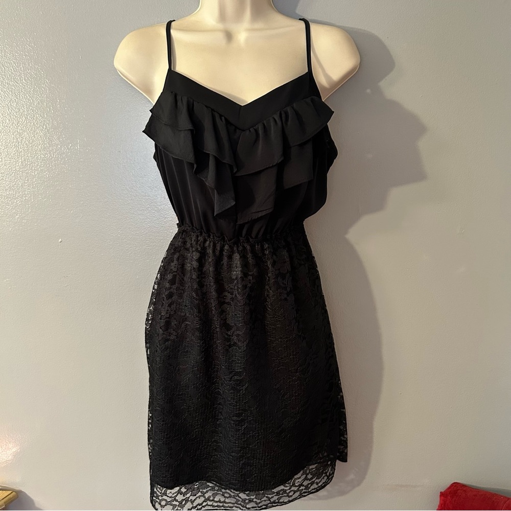 Xhilaration Lace Black Dress Medium - Picture 4 of 7